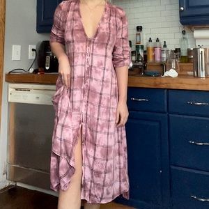 American Rag Cie acid wash flannel dress